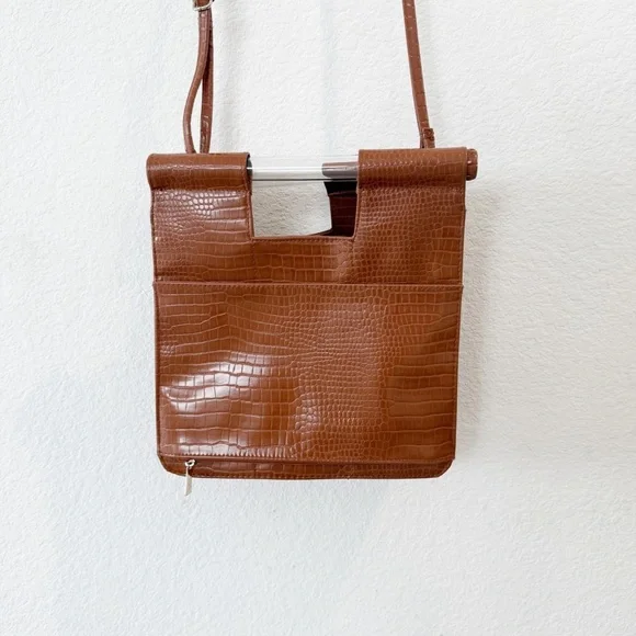 BEIS Bags Beis The Crossbody In Congnac Croc Poshmark